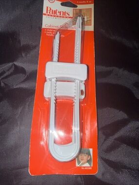 Cabinet Slide Lock - White Child Safety Lock